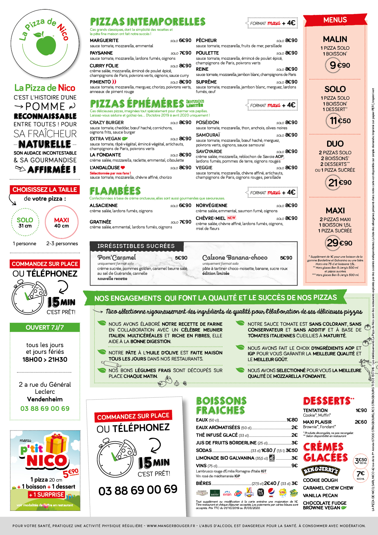 La Vera Pizza Soultz Sous Forêts Menu